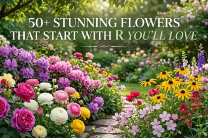 50+ stunning flowers that start with R including roses, ranunculus, and rare blooms