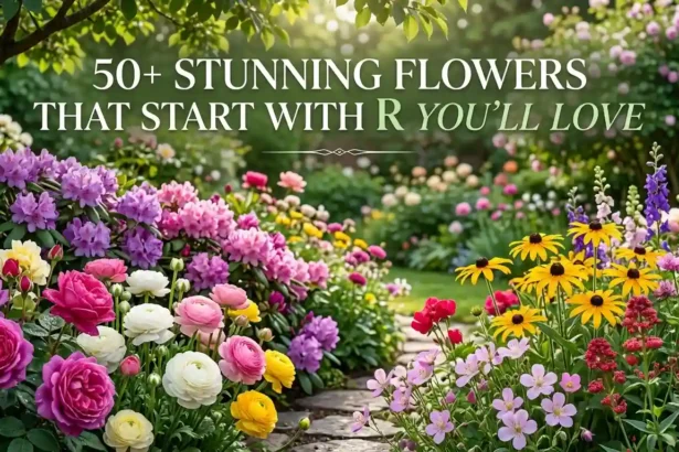 50+ stunning flowers that start with R including roses, ranunculus, and rare blooms