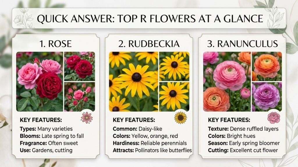 Quick Answer: Top R Flowers at a Glance
