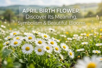 April birth flowers featuring beautiful daisy and sweet pea blooms