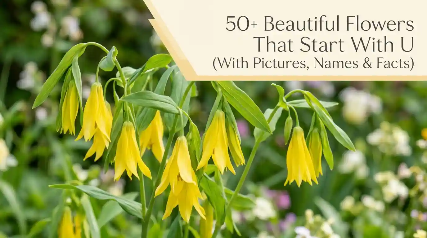 Collection of beautiful flowers that start with U blooming in a colorful garden