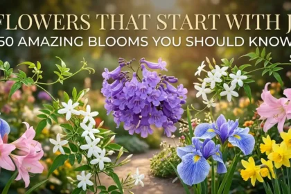 Colorful flowers that start with J displayed in a beautiful garden collection