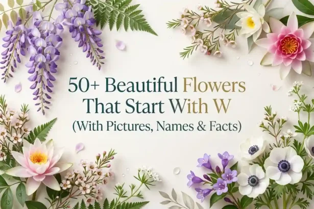 Collection of beautiful flowers that start with V blooming in a colorful garden