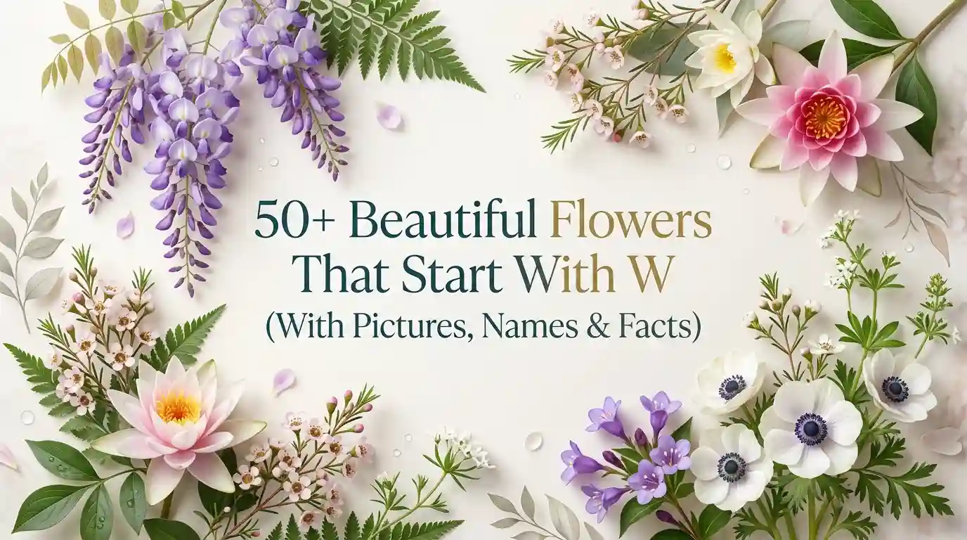 Collection of beautiful flowers that start with V blooming in a colorful garden