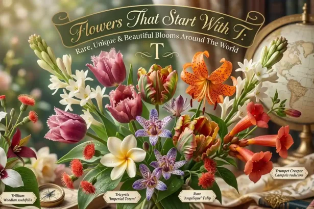Beautiful flowers that start with T in full bloom