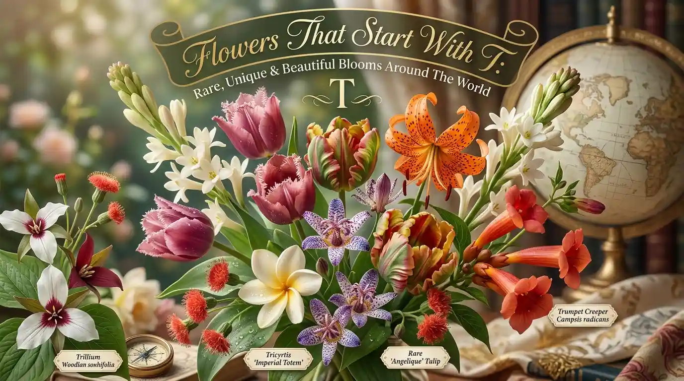 Beautiful flowers that start with T in full bloom