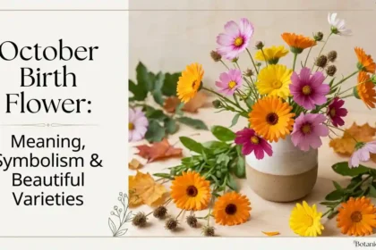 October birth flowers featuring colorful marigold and cosmos blooms