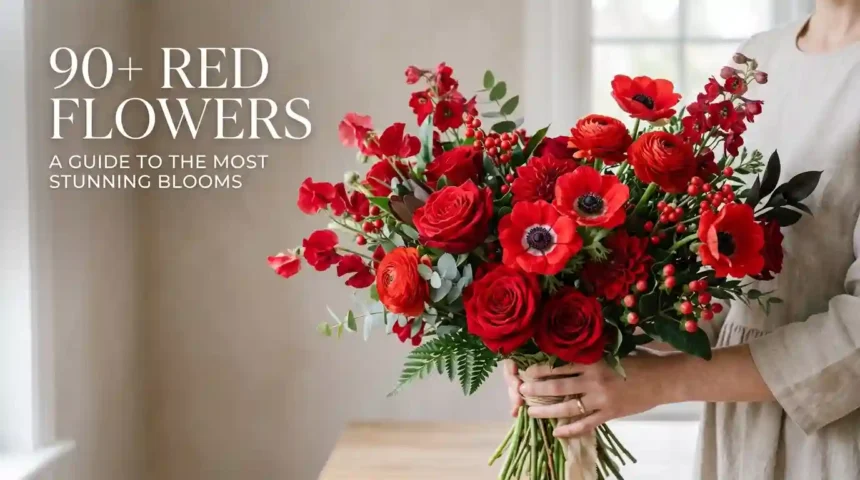 90+ beautiful red flowers with names and pictures