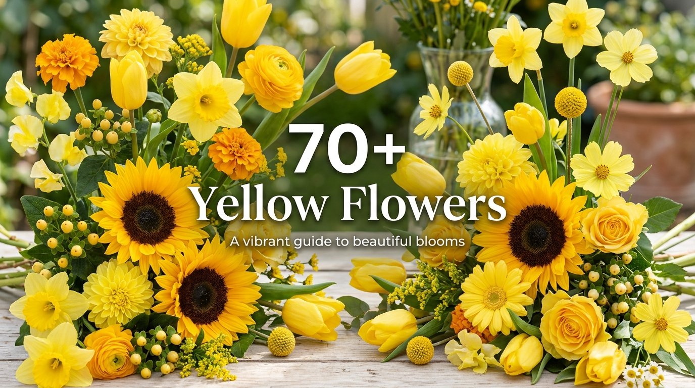 70+ beautiful yellow flowers with names and pictures