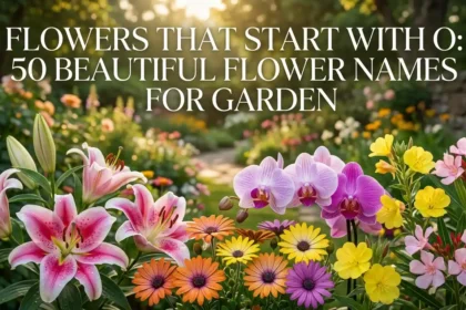 Beautiful flowers that start with O growing in a colorful garden
