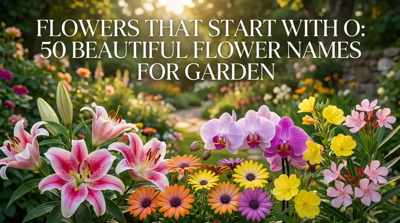 Beautiful flowers that start with O growing in a colorful garden