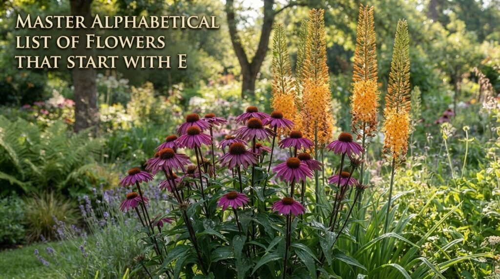 MASTER ALPHABETICAL LIST OF FLOWERS THAT START WITH E