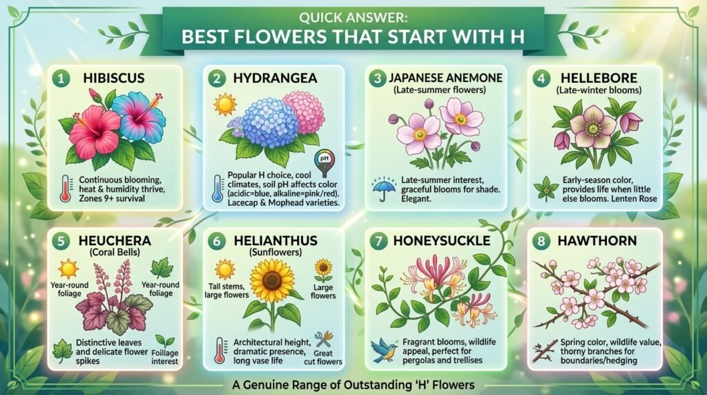 QUICK ANSWER: BEST FLOWERS THAT START WITH H