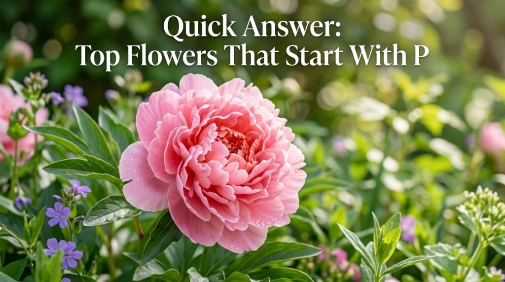 Top Flowers That Start With P