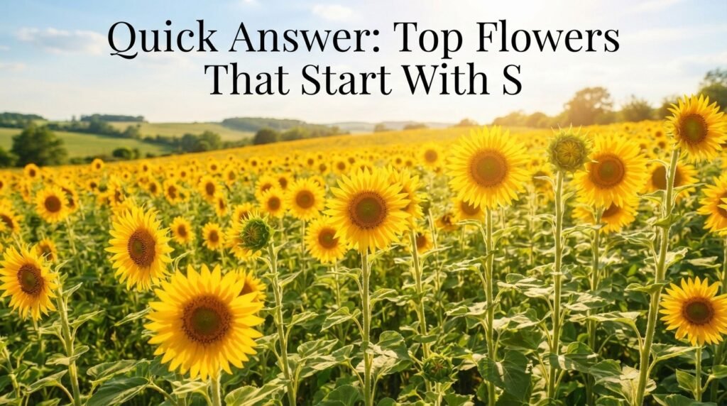 Quick Answer: Top Flowers That Start With S
