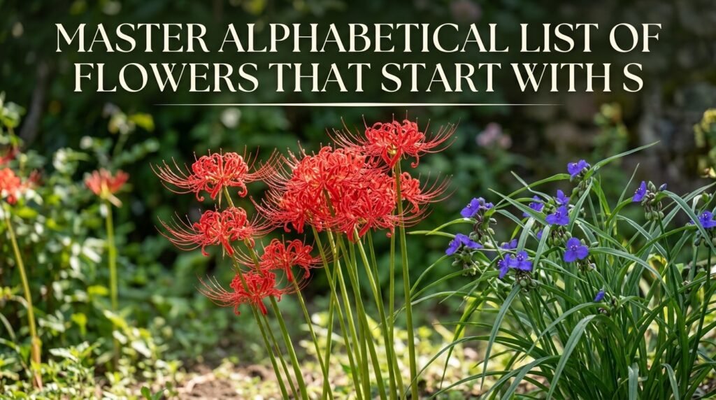 Master Alphabetical List of Flowers That Start With S