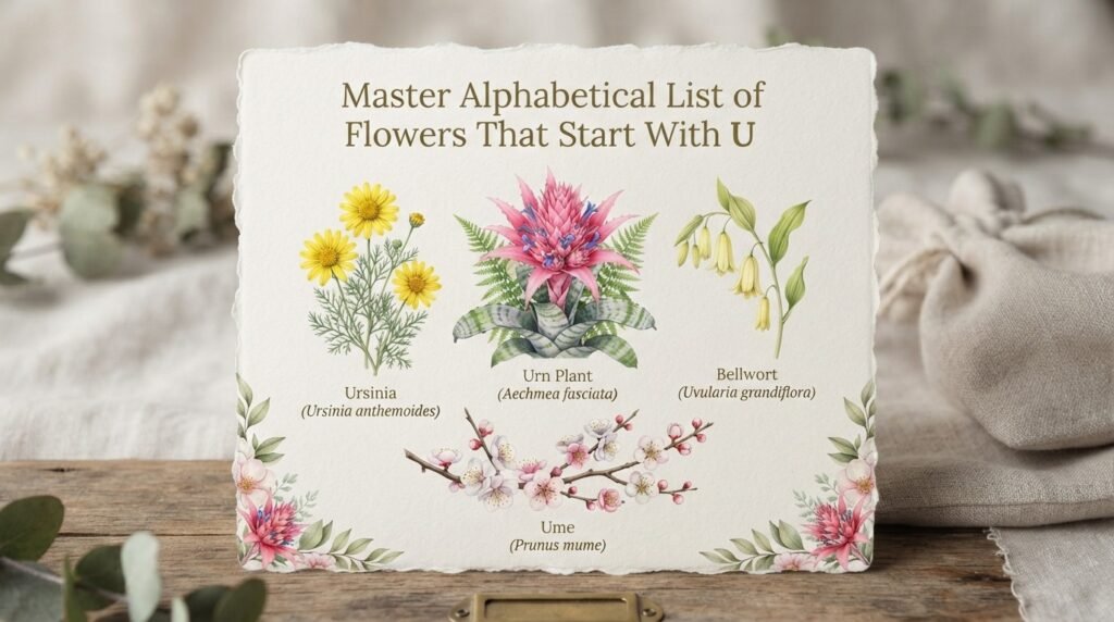 Master Alphabetical List of Flowers That Start With U