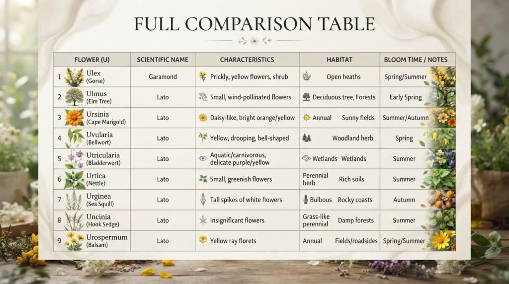Full Comparison Table