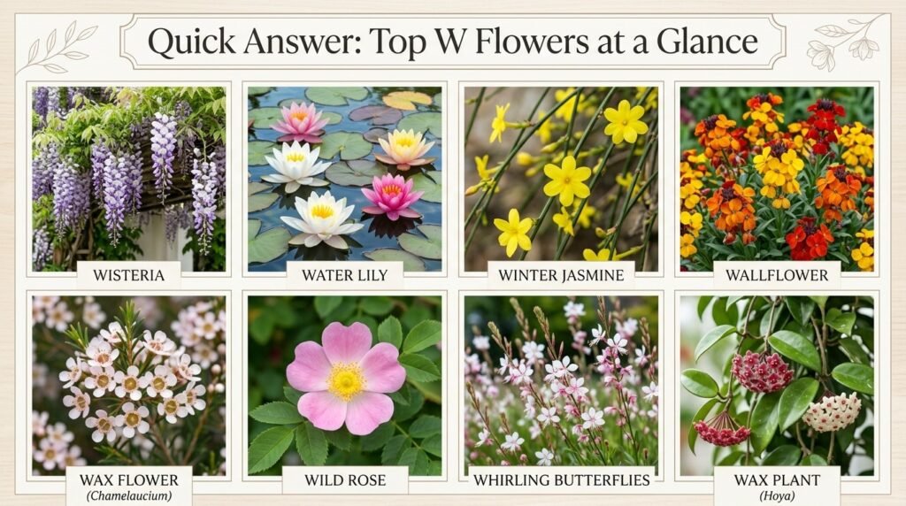 Quick Answer: Top W Flowers at a Glance