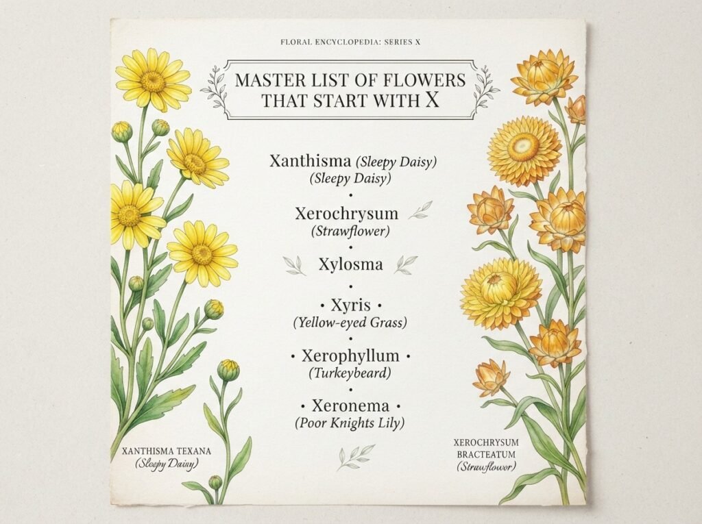 Master List of Flowers That Start With X
