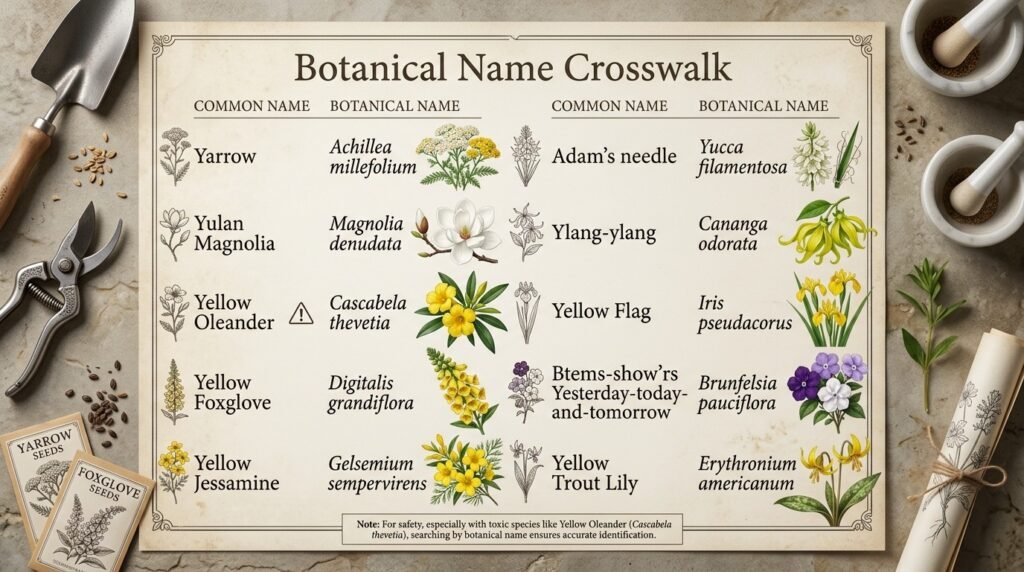 Botanical Name Crosswalk