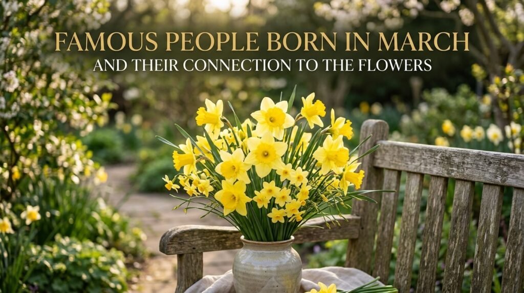 Famous People Born in March and Their Connection to the Flowers