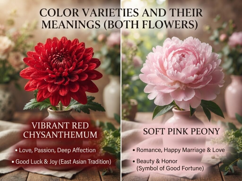 Color Varieties and Their Meanings (Both Flowers)