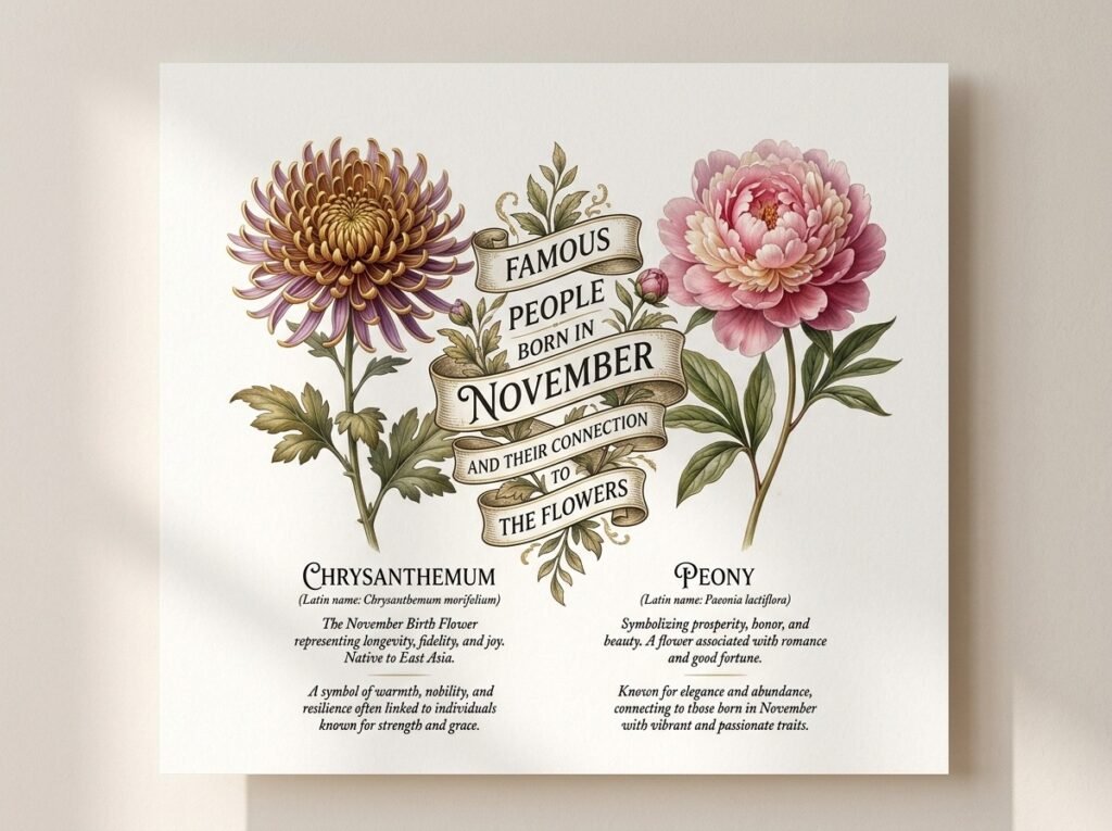 Famous People Born in November and Their Connection to the Flowers