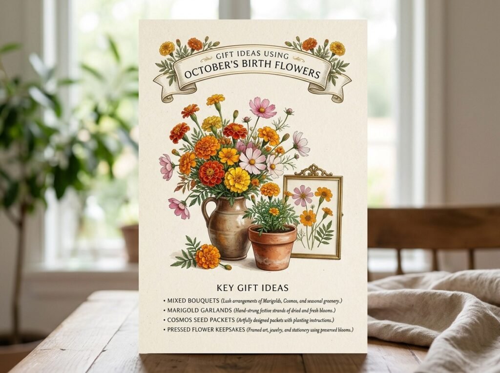 Gift Ideas Using October's Birth Flowers