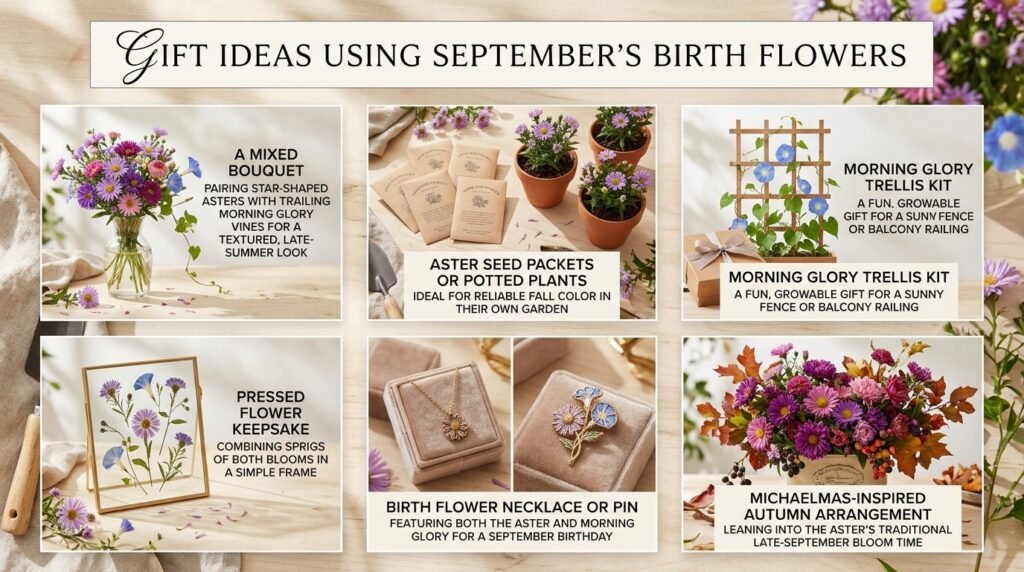 Gift Ideas Using September's Birth Flowers