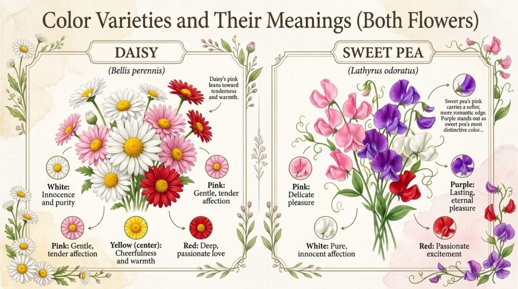 Color Varieties and Their Meanings (Both Flowers)