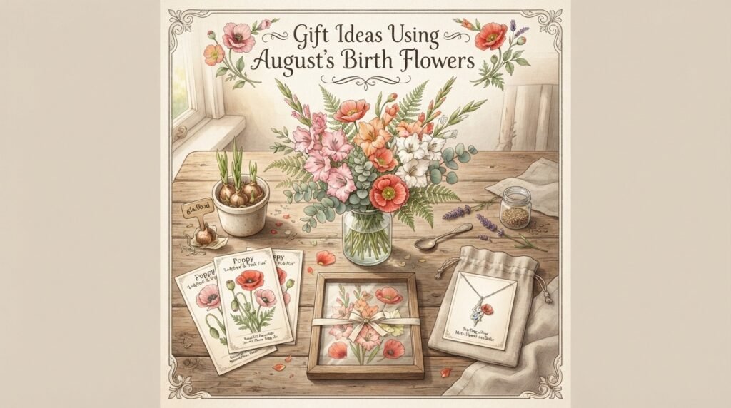 Gift Ideas Using August's Birth Flowers