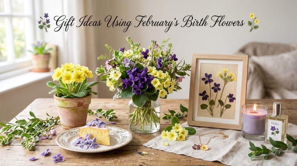 Gift Ideas Using February's Birth Flowers