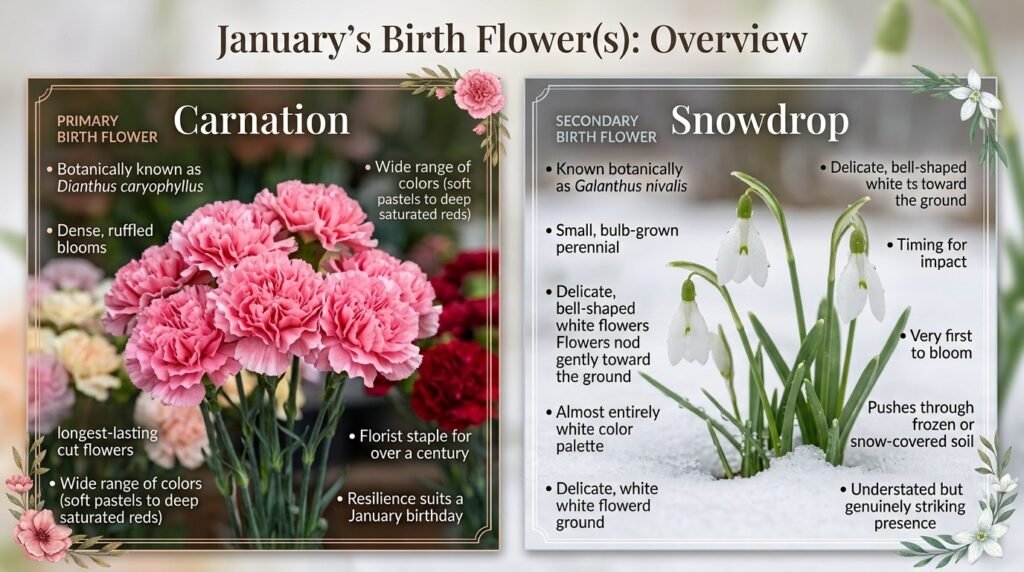 January's Birth Flower(s): Overview