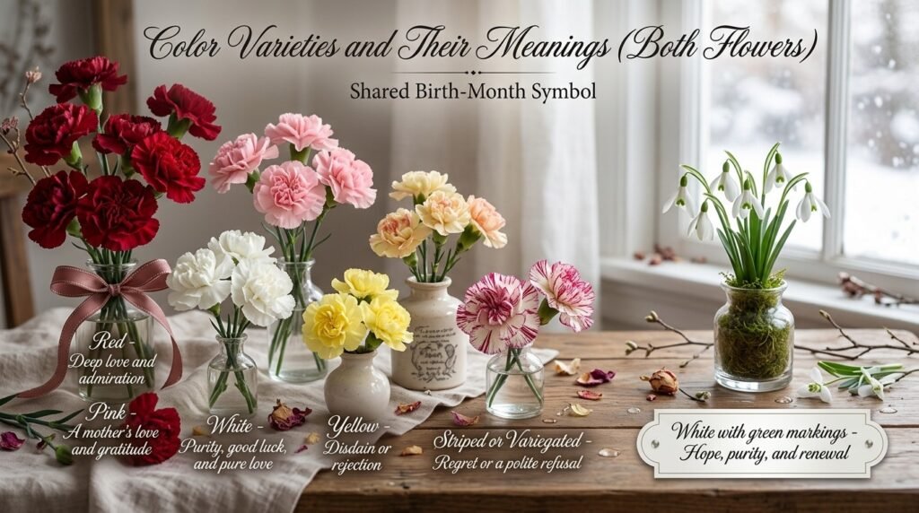 Color Varieties and Their Meanings (Both Flowers)