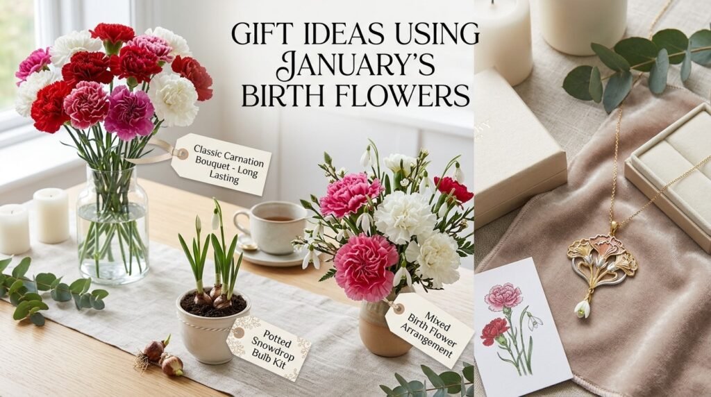 Gift Ideas Using January's Birth Flowers