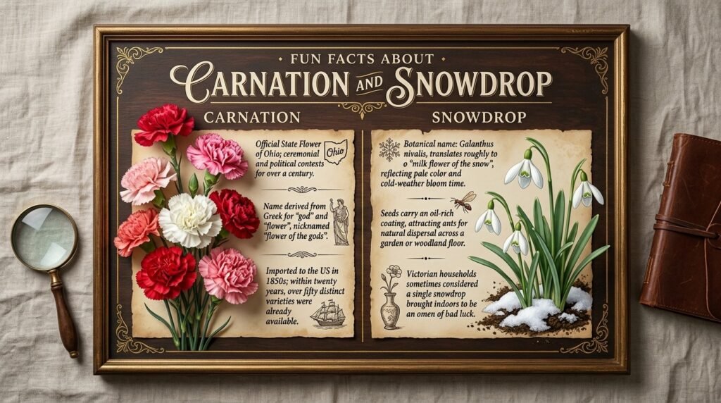 Fun Facts About Carnation and Snowdrop
