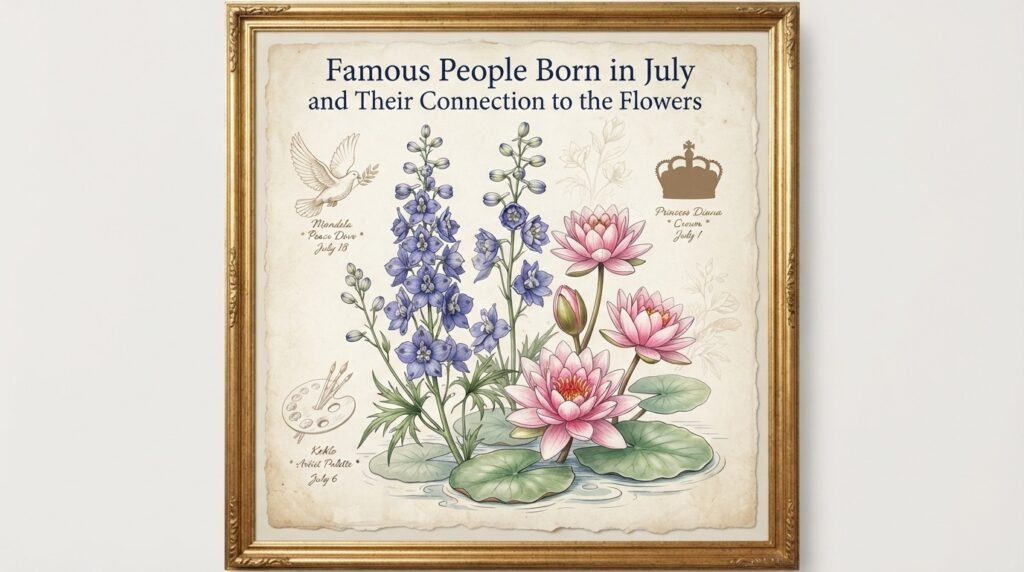 Famous People Born in July and Their Connection to the Flowers