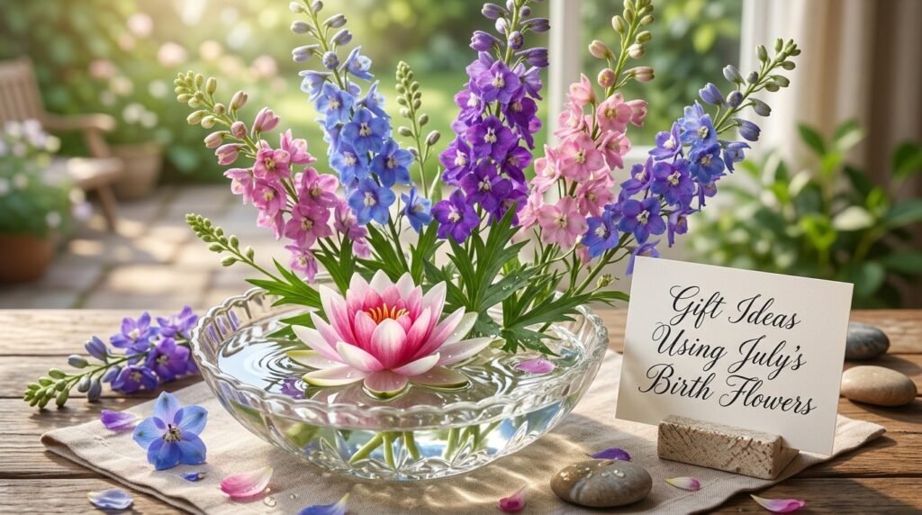 Gift Ideas Using July's Birth Flowers