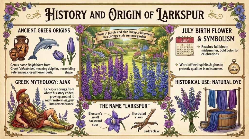 History and Origin of Larkspur