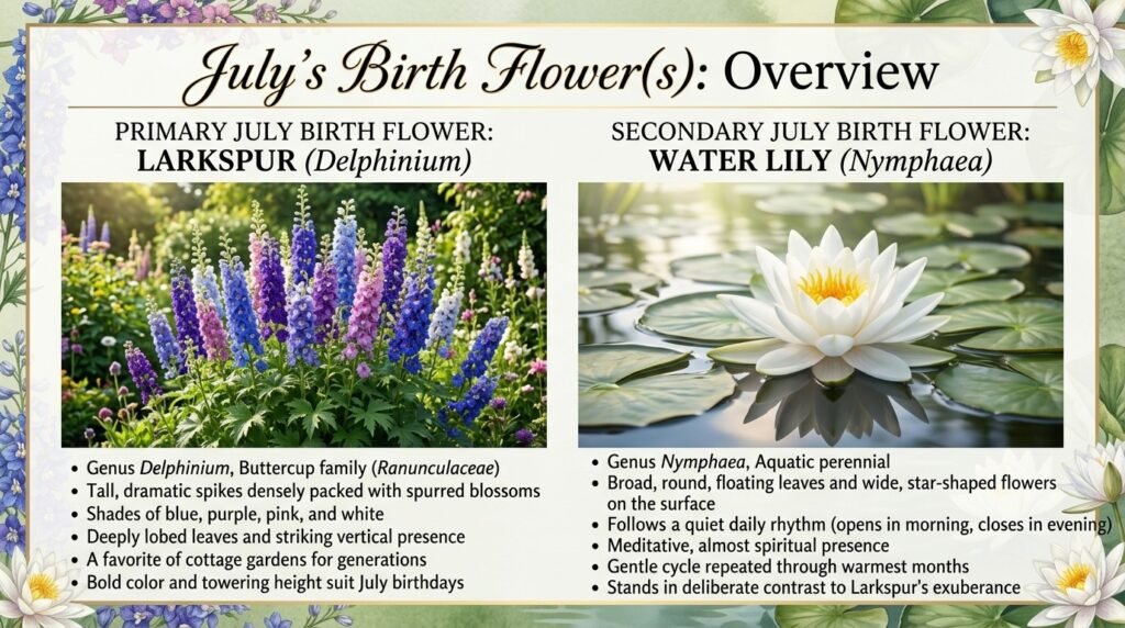 July's Birth Flower(s): Overview