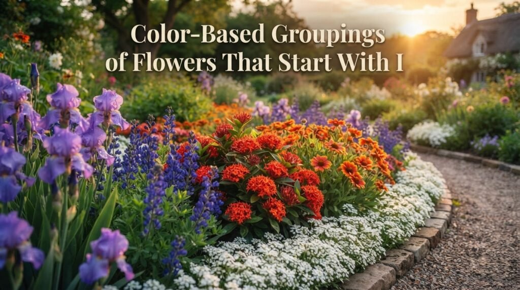 Color-Based Groupings of Flowers That Start With I