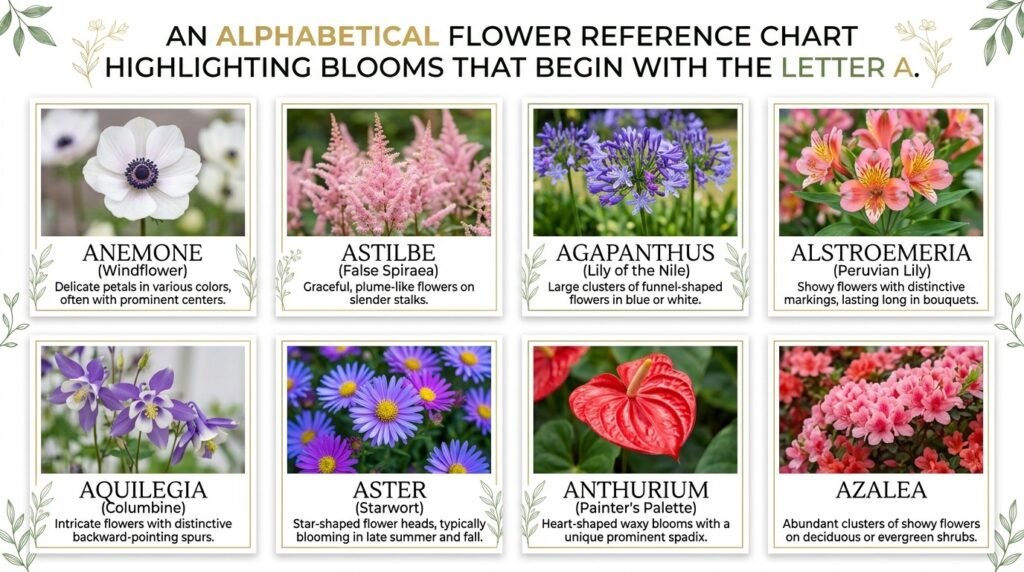 Master Alphabetical List of Flowers That Start With A