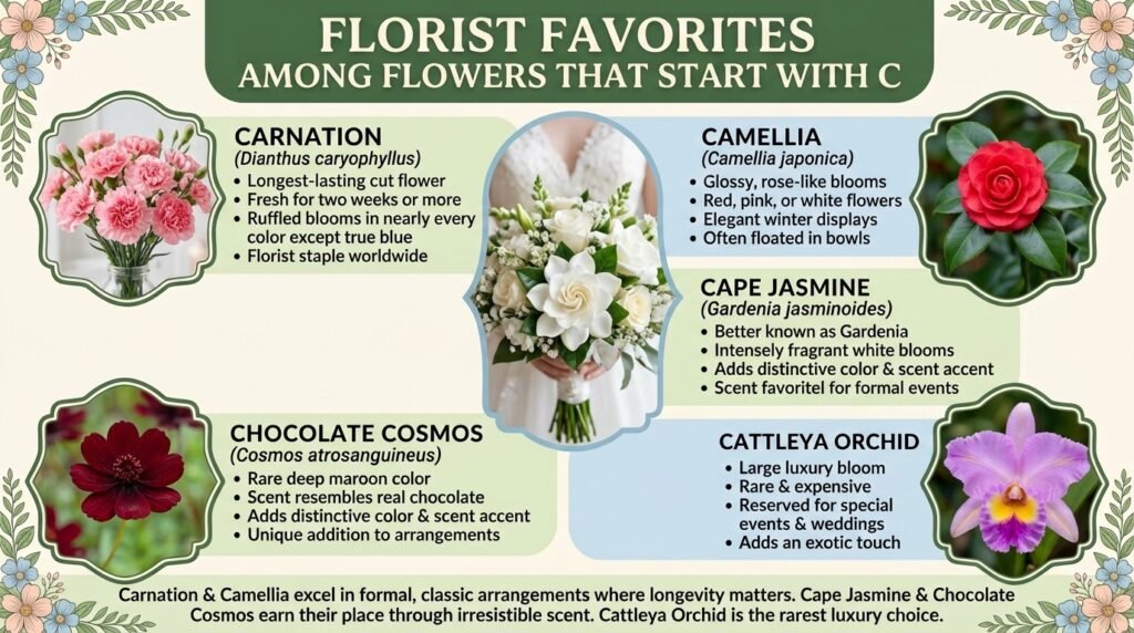 Florist Favorites Among Flowers That Start With C
