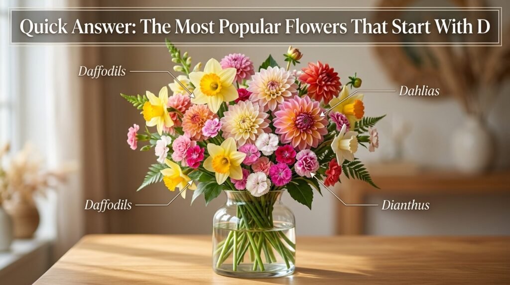 Quick Answer: The Most Popular Flowers That Start With D