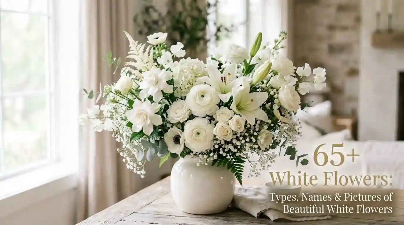 65+ beautiful white flowers with names and pictures