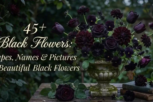 45+ beautiful black flowers with names, types, and pictures