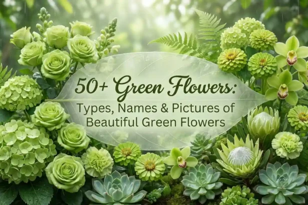 50+ beautiful green flowers with names, types, and pictures