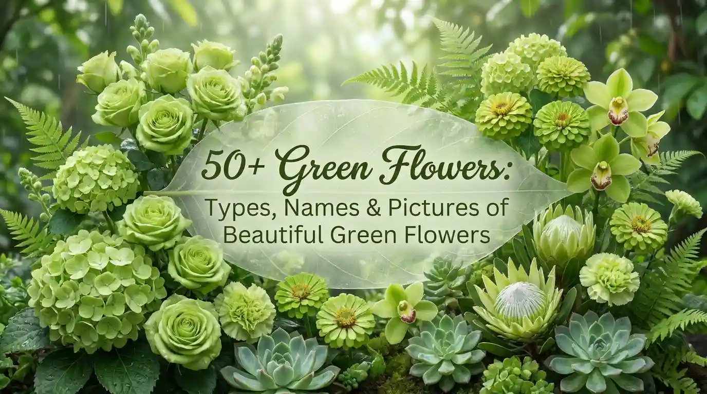 50+ beautiful green flowers with names, types, and pictures